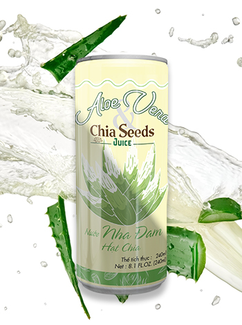 Aloe vera juice with chia seeds